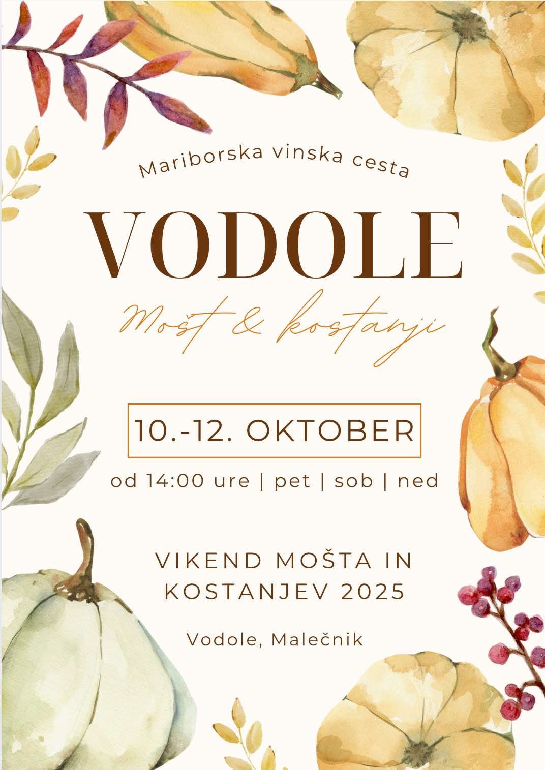 Plakat Vikend mošta in kostanjev